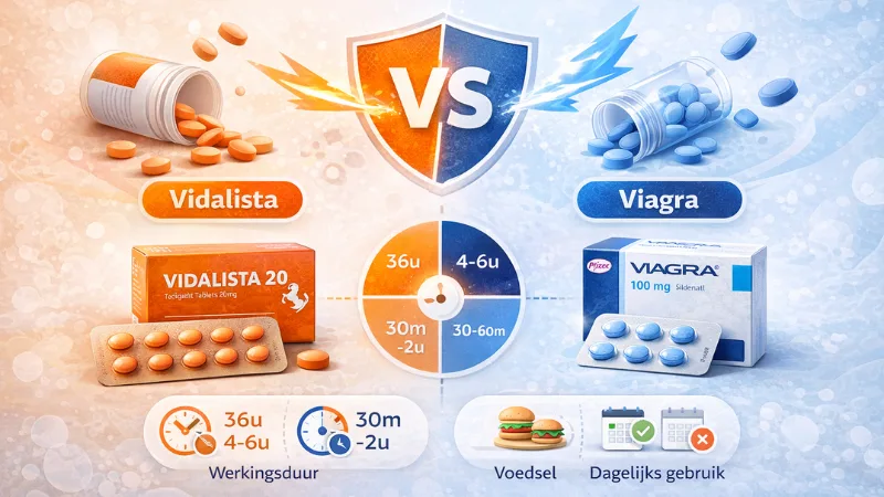 Verschil tussen Vidalista en Viagra