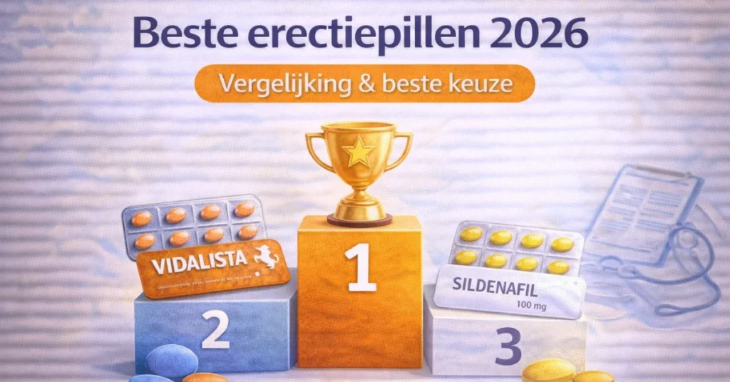 beste erectiepillen 2026 vergelijking vidalista viagra cialis sildenafil