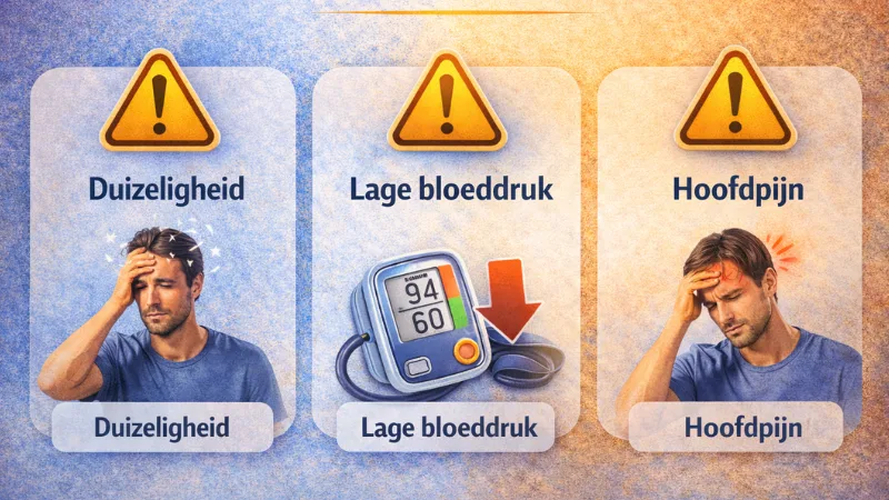 risicos vidalista alcohol duizeligheid lage bloeddruk hoofdpijn bijwerkingen