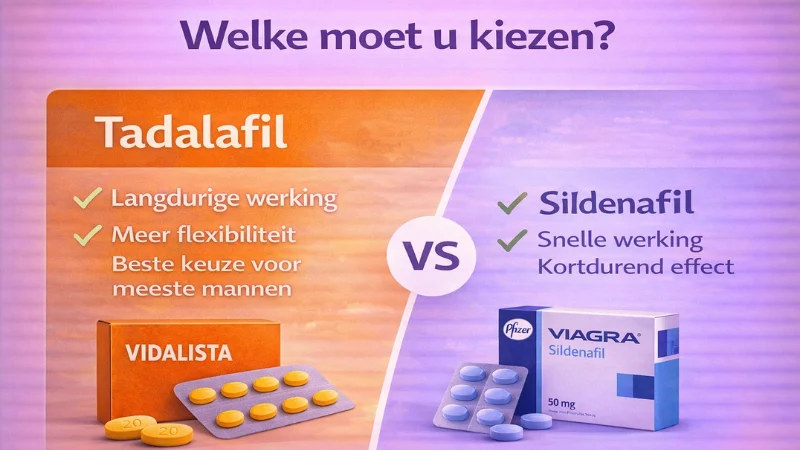 tadalafil of sildenafil welke kiezen langdurige werking snellere werking vergelijking keuze