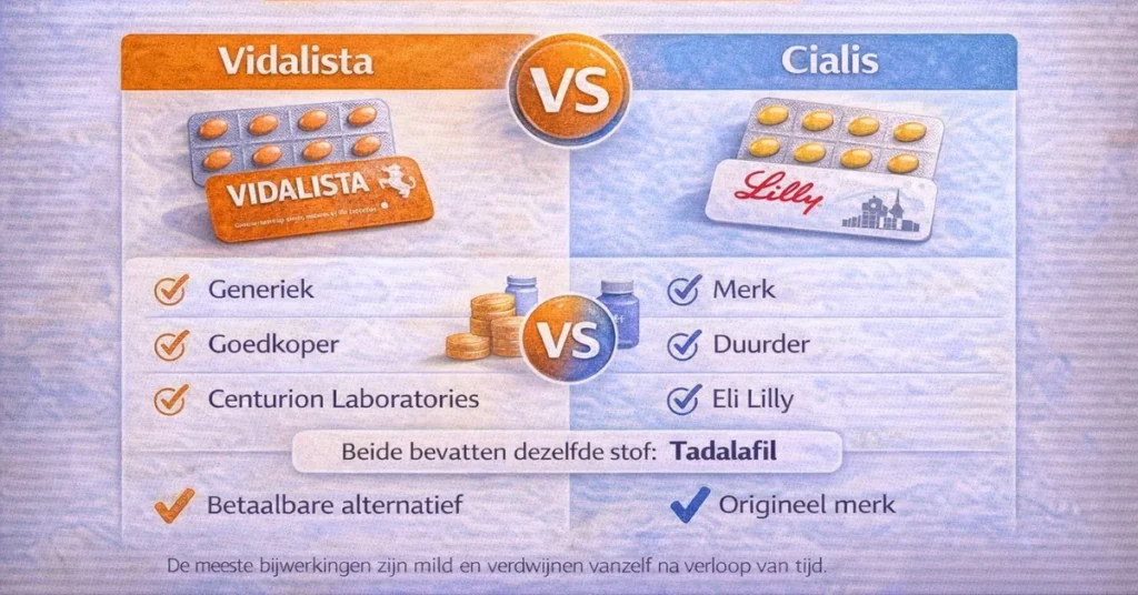 vidalista vs cialis verschil tadalafil prijs merk vergelijking