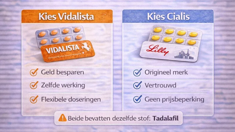 welke kiezen vidalista of cialis geld besparen zelfde werking origineel merk keuze